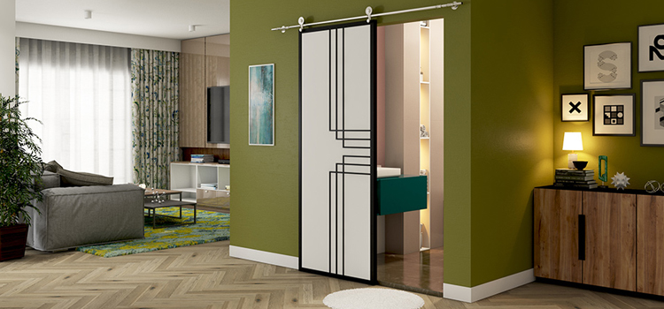 sliding bathroom door installation in Winter Gardens